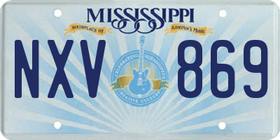 MS license plate NXV869