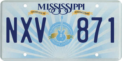 MS license plate NXV871