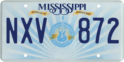 MS license plate NXV872