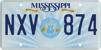 MS license plate NXV874