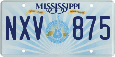 MS license plate NXV875