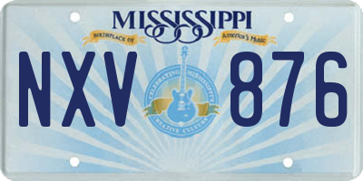 MS license plate NXV876