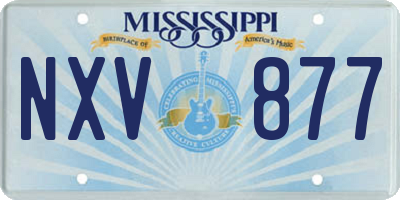 MS license plate NXV877