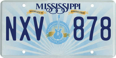 MS license plate NXV878