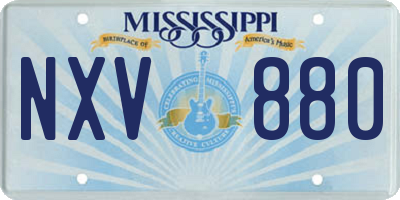 MS license plate NXV880