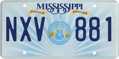 MS license plate NXV881