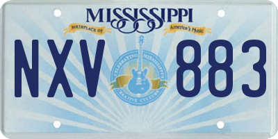MS license plate NXV883