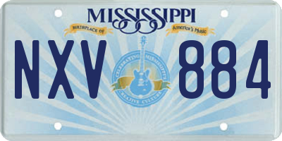 MS license plate NXV884