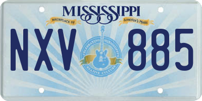 MS license plate NXV885