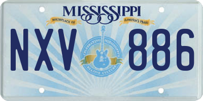 MS license plate NXV886