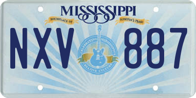 MS license plate NXV887