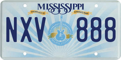 MS license plate NXV888