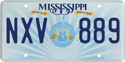 MS license plate NXV889