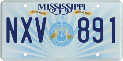 MS license plate NXV891
