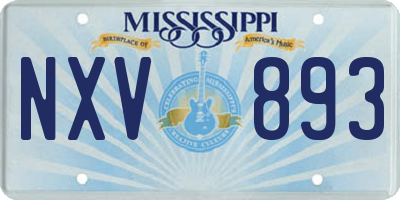 MS license plate NXV893