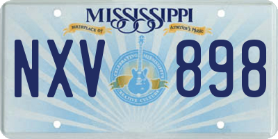 MS license plate NXV898