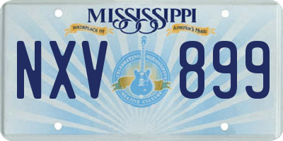MS license plate NXV899