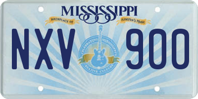 MS license plate NXV900
