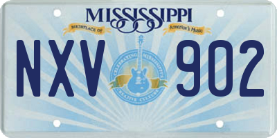MS license plate NXV902
