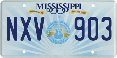 MS license plate NXV903