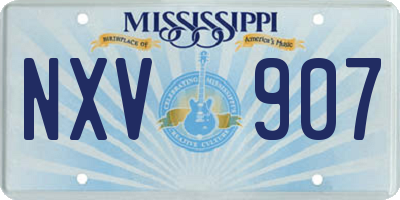 MS license plate NXV907