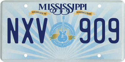 MS license plate NXV909