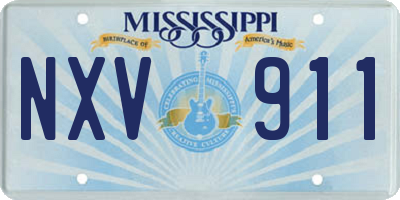 MS license plate NXV911