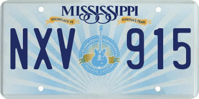 MS license plate NXV915