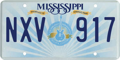 MS license plate NXV917