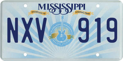 MS license plate NXV919