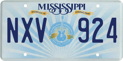 MS license plate NXV924