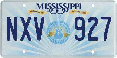 MS license plate NXV927