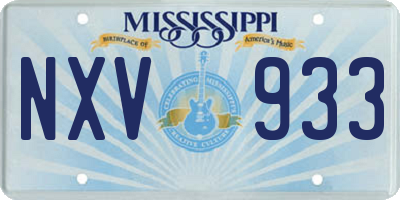 MS license plate NXV933