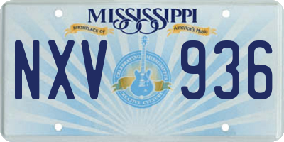 MS license plate NXV936