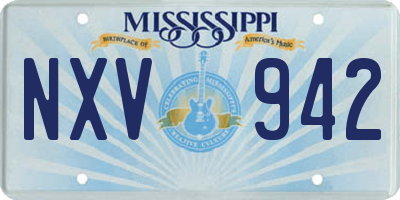 MS license plate NXV942