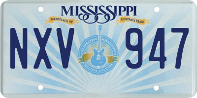 MS license plate NXV947