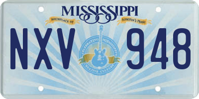 MS license plate NXV948