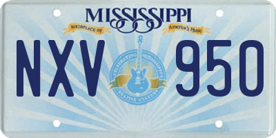 MS license plate NXV950
