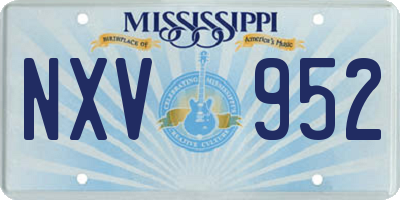 MS license plate NXV952