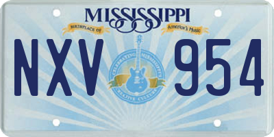MS license plate NXV954