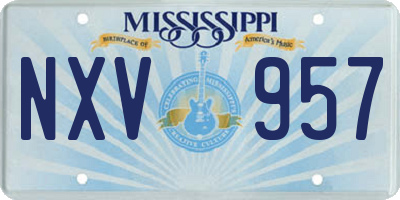 MS license plate NXV957