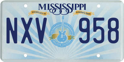 MS license plate NXV958