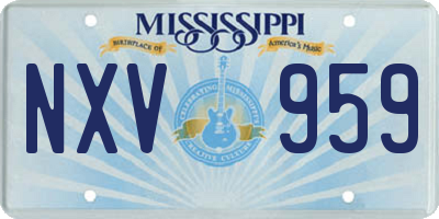 MS license plate NXV959