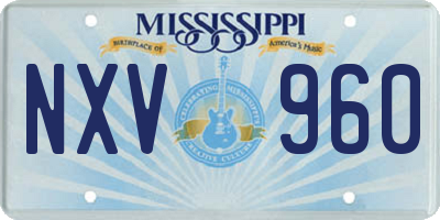 MS license plate NXV960