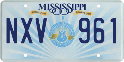 MS license plate NXV961
