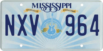 MS license plate NXV964