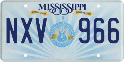MS license plate NXV966