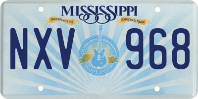 MS license plate NXV968