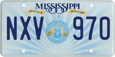 MS license plate NXV970