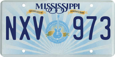 MS license plate NXV973